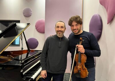 After the recording session with Antonio Pompa-Baldi of the N.Medtner Violin Sonata n.3 “ Epica” for  Brilliant Classics.