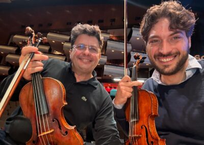 with Klaidi Sahatci in the Royal Festival Hall -Philharmonia Orchestra