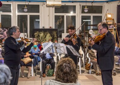 with Fabrizio Falasca, Gabriele Pieranunzi and Vincenzo Bolognese playing Paganini 24 caprices in Genova - October 2021