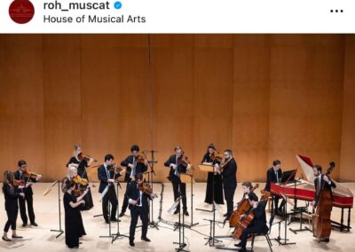 Playing Vivaldi 4 season's with the All Stars Ensemble in the Royal Opera House Muscat. With the cooperation of the Stauffer center for strings. May 2023